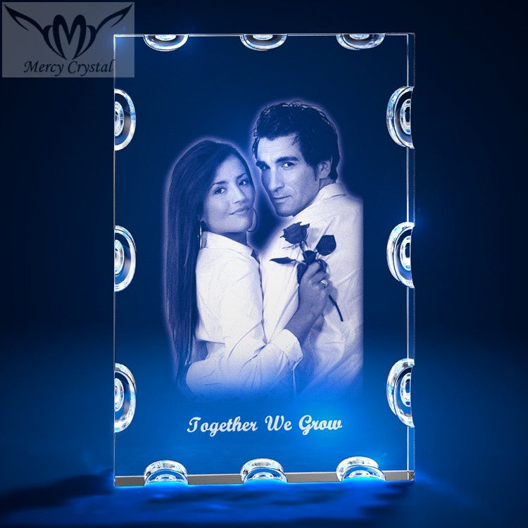 crystal photo custom laser engraving crystal sphere