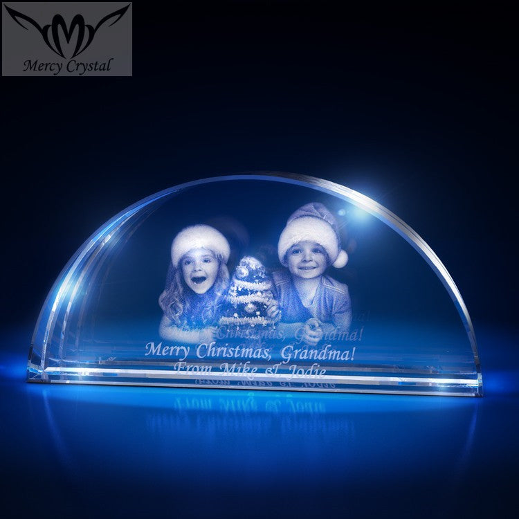 crystal photo custom laser engraving crystal sphere