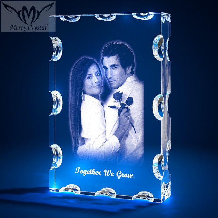 crystal photo custom laser engraving crystal sphere