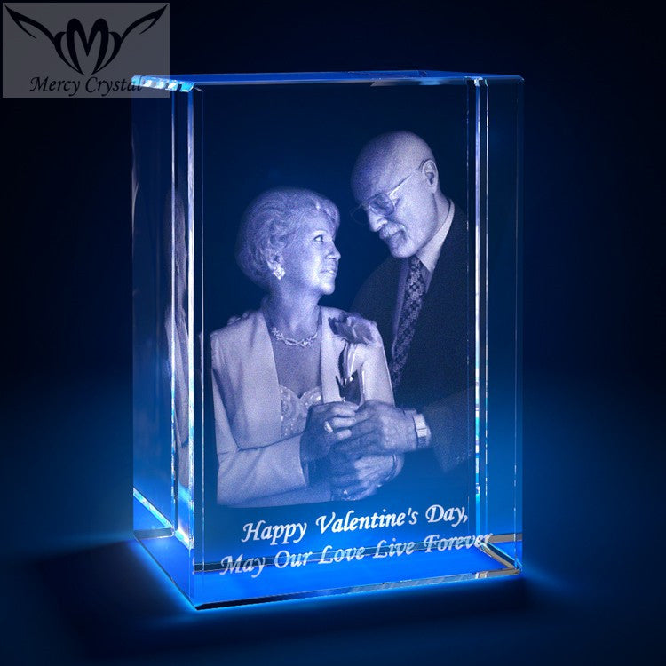crystal photo custom laser engraving crystal sphere