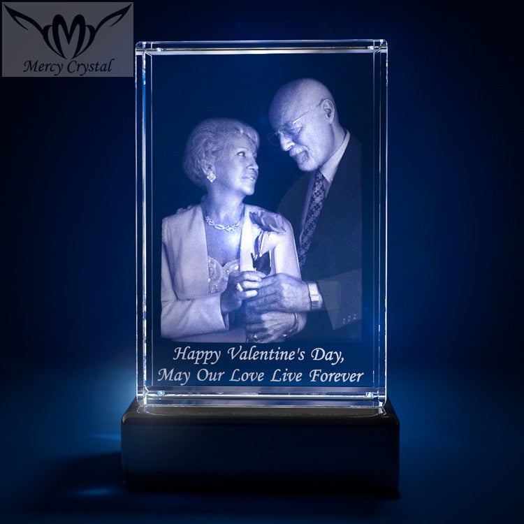 crystal photo custom laser engraving crystal sphere
