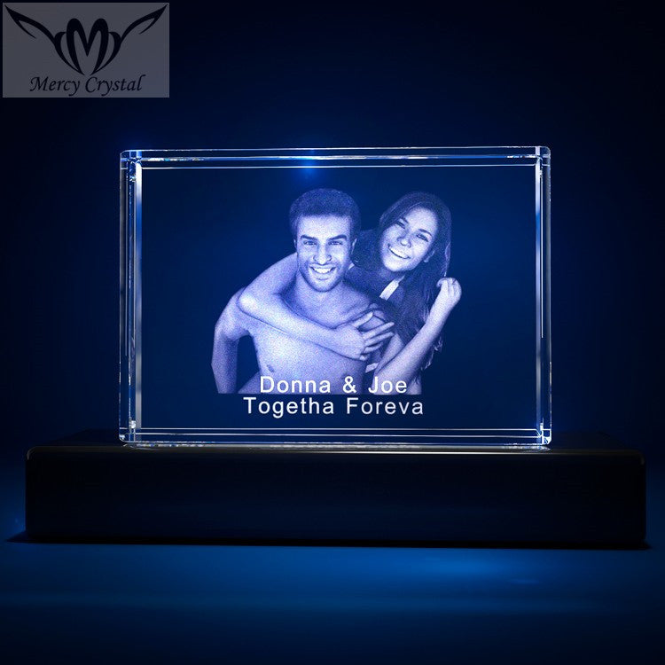 crystal photo custom laser engraving crystal sphere