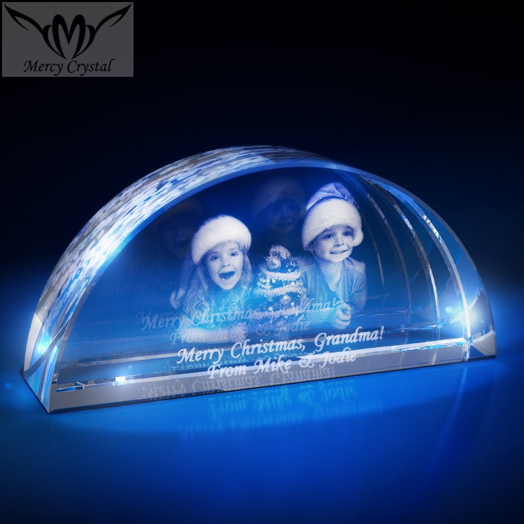 crystal photo custom laser engraving crystal sphere