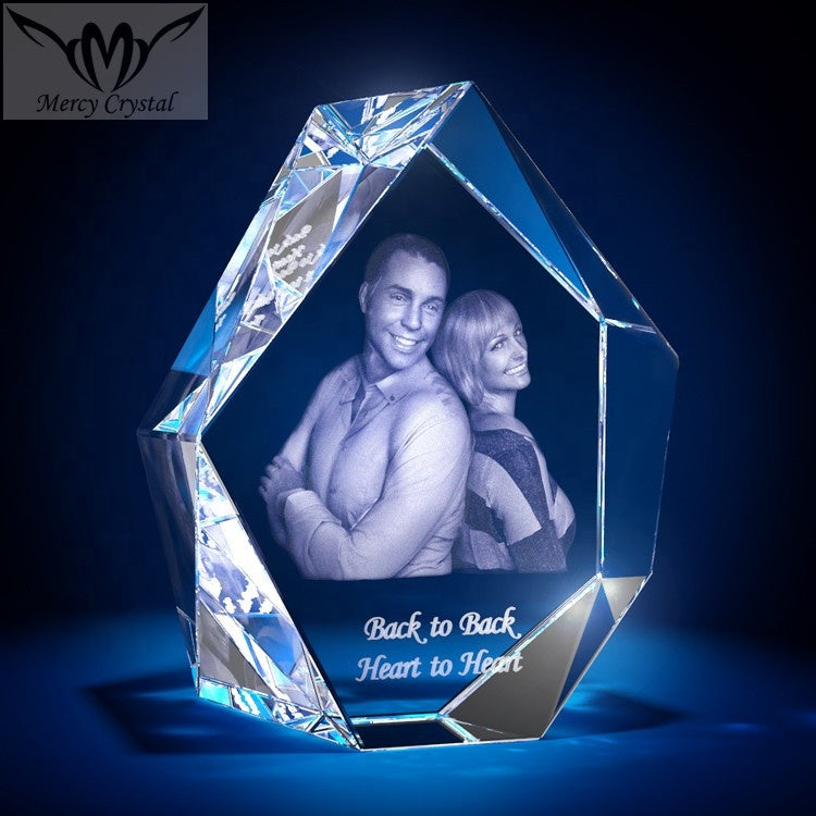 crystal photo custom laser engraving crystal sphere