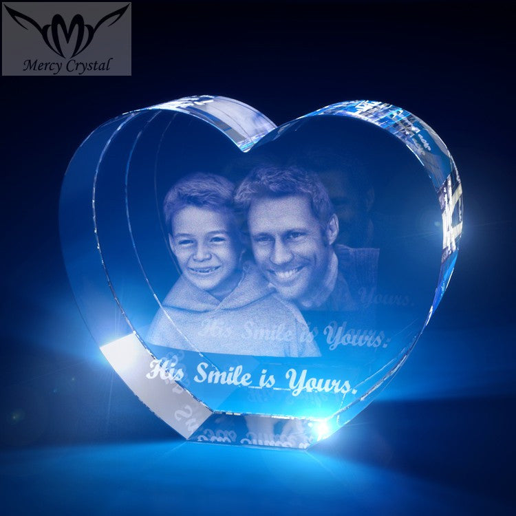 crystal photo custom laser engraving crystal sphere