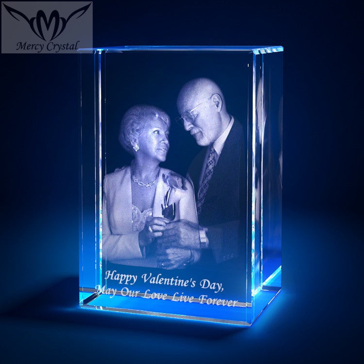 crystal  photo custom  laser engraving crystal sphere