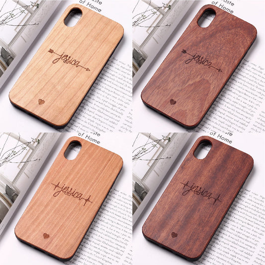 Compatible with Apple , Solid wooden phone case