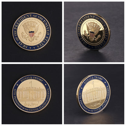 Trump Trump Takes Office Gilded Commemorative Coin