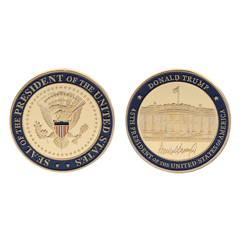 Trump Trump Takes Office Gilded Commemorative Coin