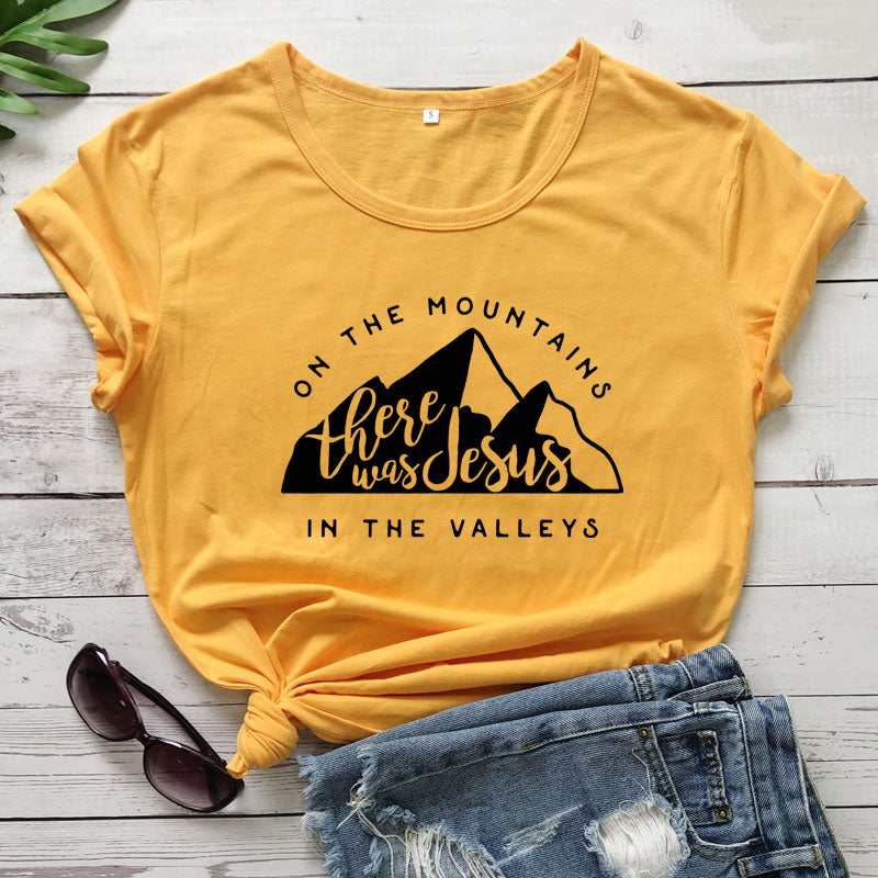 On There Is Jesus In The Valley T Shirt Casual Women's Christian Bible T Shirt