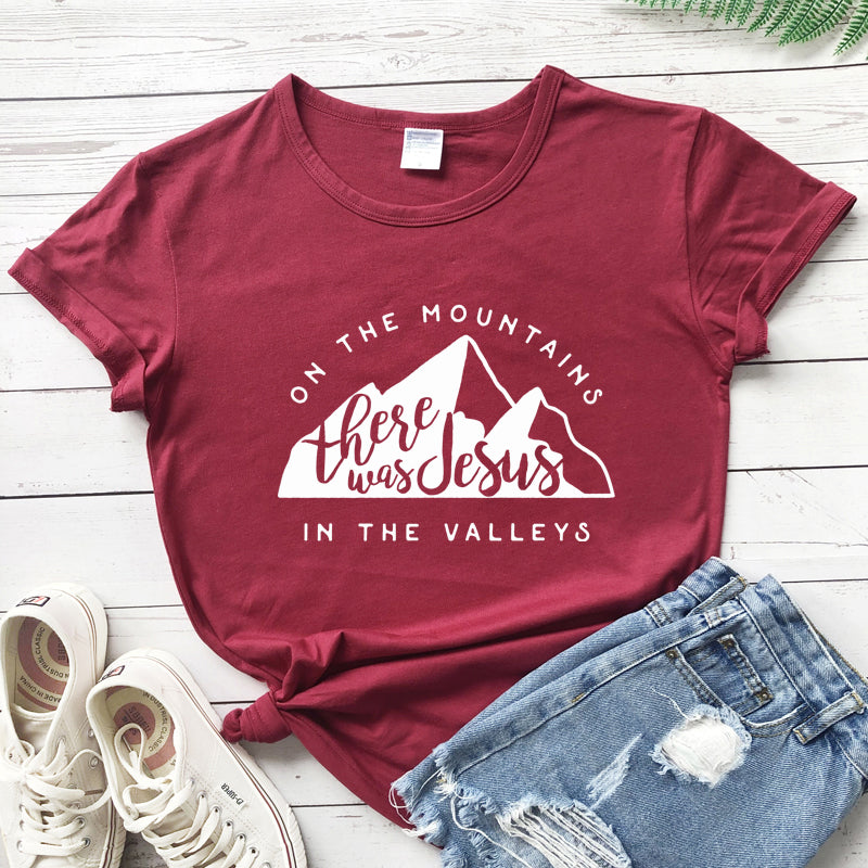 On There Is Jesus In The Valley T Shirt Casual Women's Christian Bible T Shirt