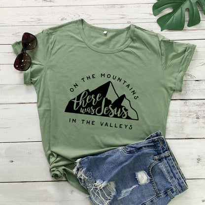 On There Is Jesus In The Valley T Shirt Casual Women's Christian Bible T Shirt