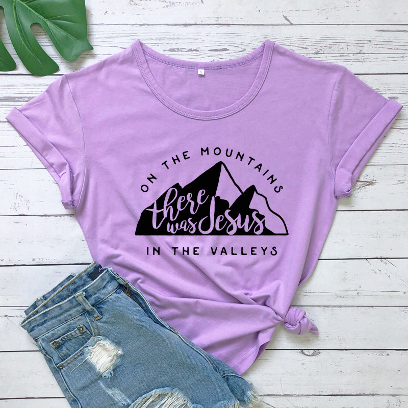 On There Is Jesus In The Valley T Shirt Casual Women's Christian Bible T Shirt