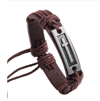 Religious Jewelry Christian I Love Jesus Alloy Leather Bracelet Wholesale Bracelet