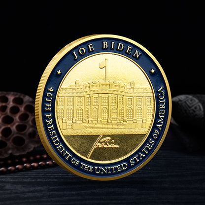 Trump Trump Takes Office Gilded Commemorative Coin