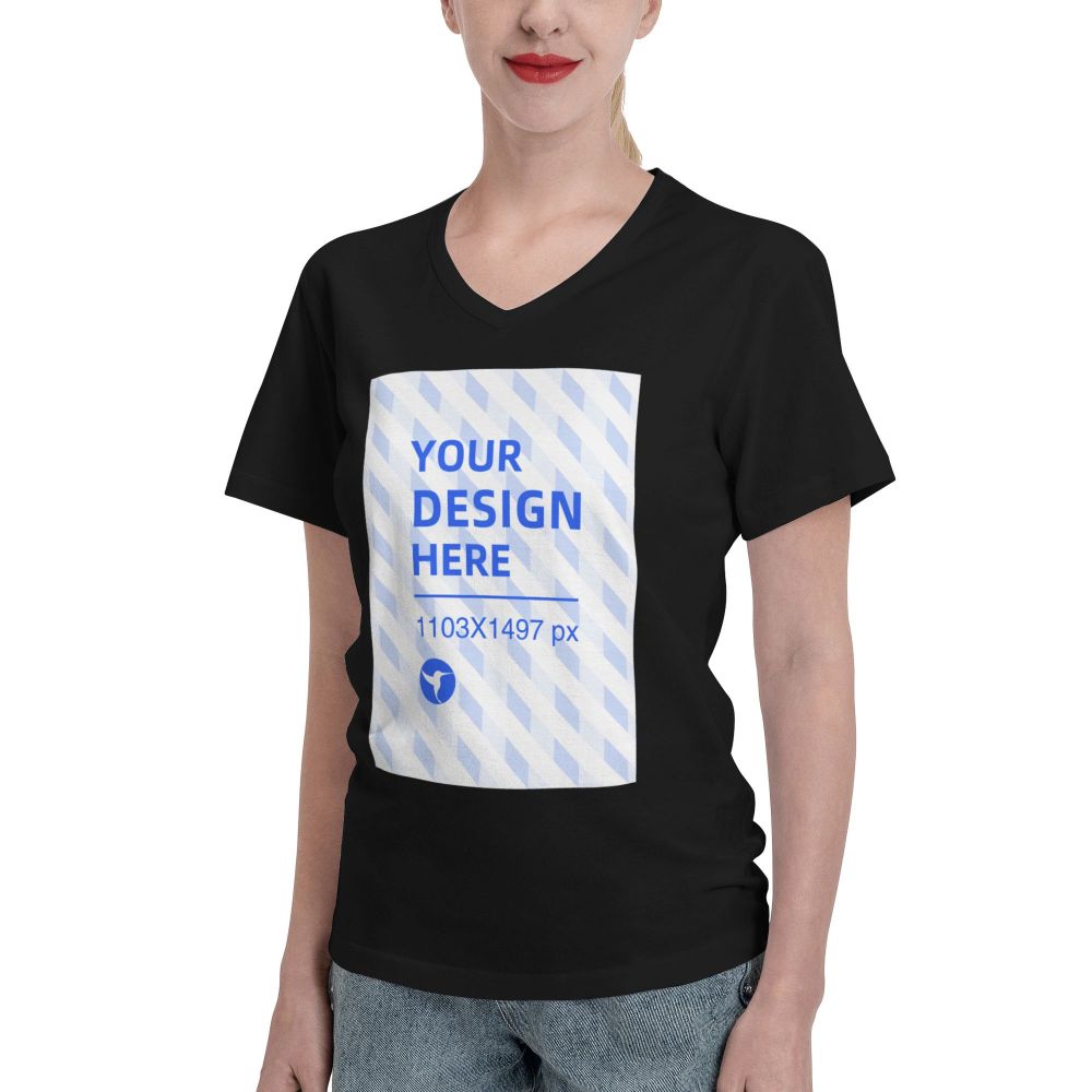 Simple And Practical Women's V-neck Short-sleeved T-shirt