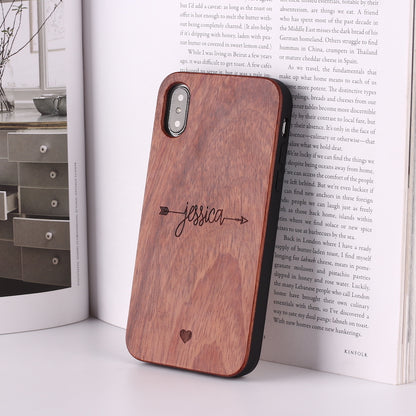 Compatible with Apple , Solid wooden phone case