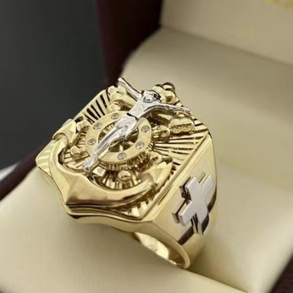 Sanjie Alloy Creative Christian Ethnic Style Ring