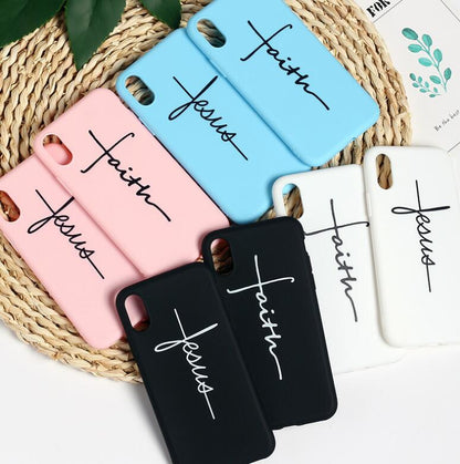 Compatible with Apple , Faith Soft Silicone Phone Case Cover