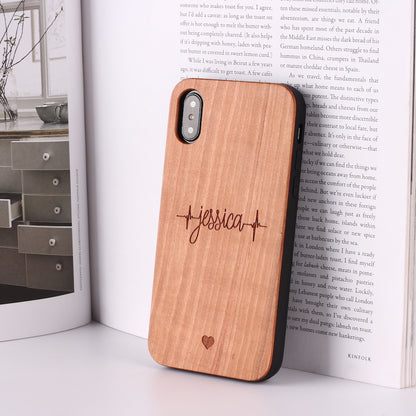 Compatible with Apple , Solid wooden phone case