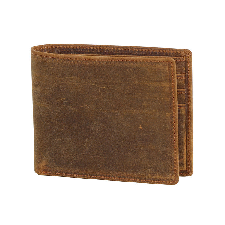 New Men's Cow Leather Wallet Short