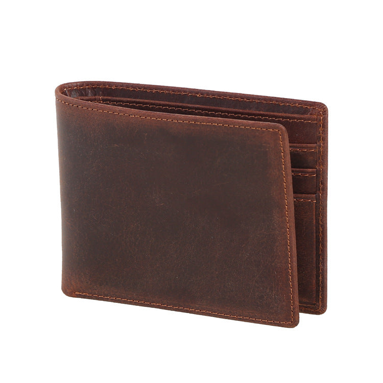 New Men's Cow Leather Wallet Short