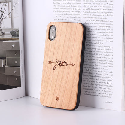 Compatible with Apple , Solid wooden phone case