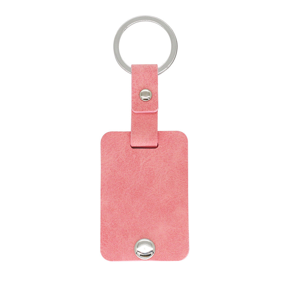 Acrylic Photo Leather Keychain Photo