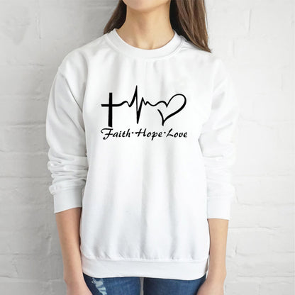 Faith Hope Love Trendy Sweatshirt