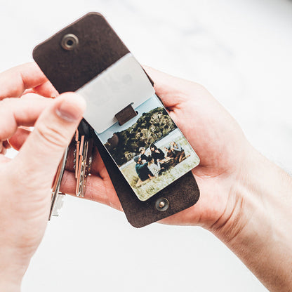 Acrylic Photo Leather Keychain Photo