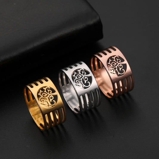 Stainless Steel Christian Tree Of Life Ring