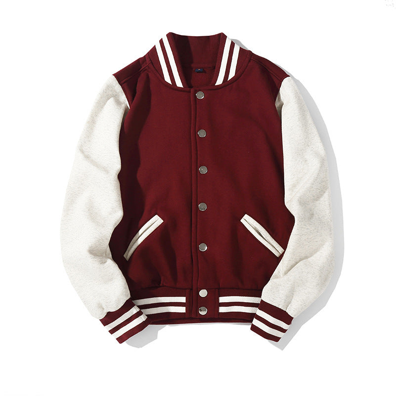 Men's Spring And Autumn Terry Baseball Uniform Cardigan