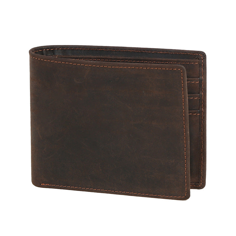 New Men's Cow Leather Wallet Short