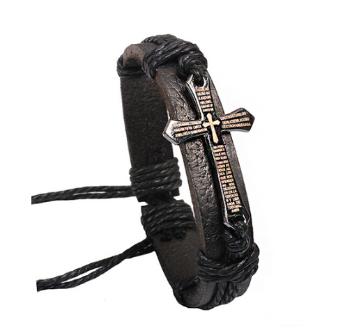 Religious Jewelry Christian I Love Jesus Alloy Leather Bracelet Wholesale Bracelet