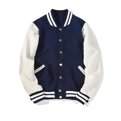 Men's Spring And Autumn Terry Baseball Uniform Cardigan