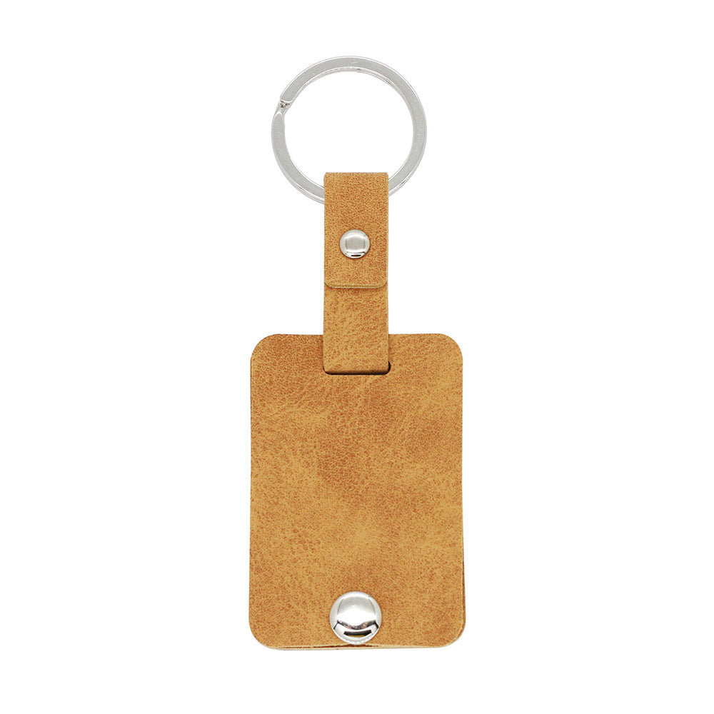 Acrylic Photo Leather Keychain Photo