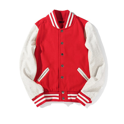 Men's Spring And Autumn Terry Baseball Uniform Cardigan