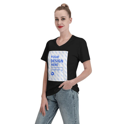 Simple And Practical Women's V-neck Short-sleeved T-shirt