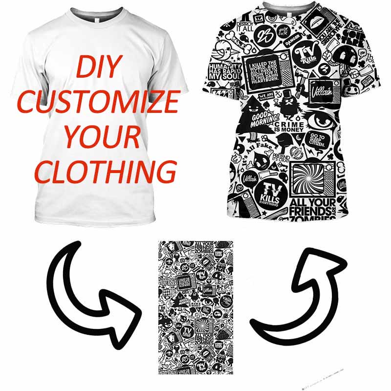 Summer Men's Round Neck Short Sleeve Top Digital Printed 3DT Shirt