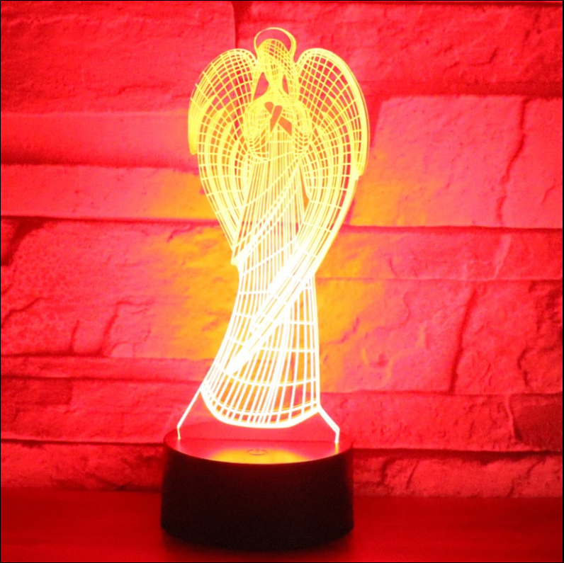 Christian Angel Led Colorful Color Changing 3D Night Light