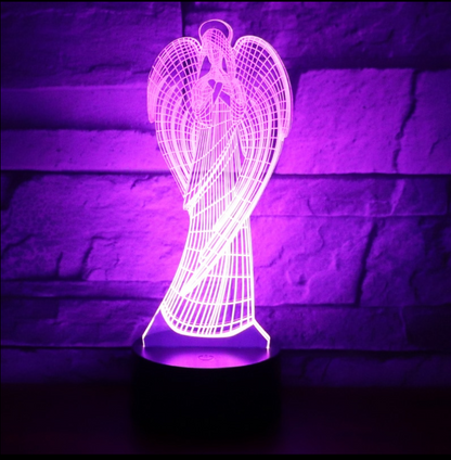 Christian Angel Led Colorful Color Changing 3D Night Light